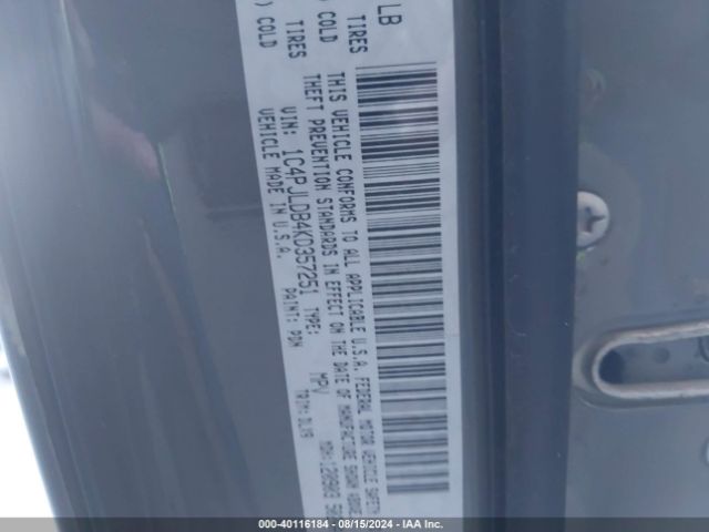 1C4PJLDB4KD357251 Jeep Cherokee Limited Fwd
