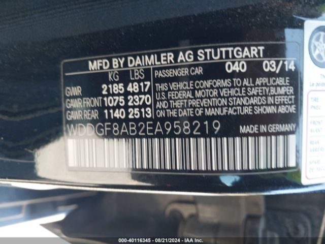 WDDGF8AB2EA958219 Mercedes-Benz C 300 Luxury 4matic/sport 4matic