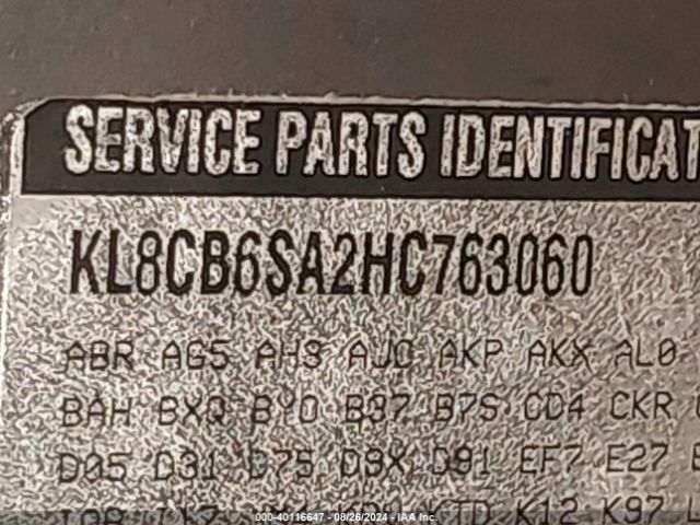 KL8CB6SA2HC763060 Chevrolet Spark Ls Cvt
