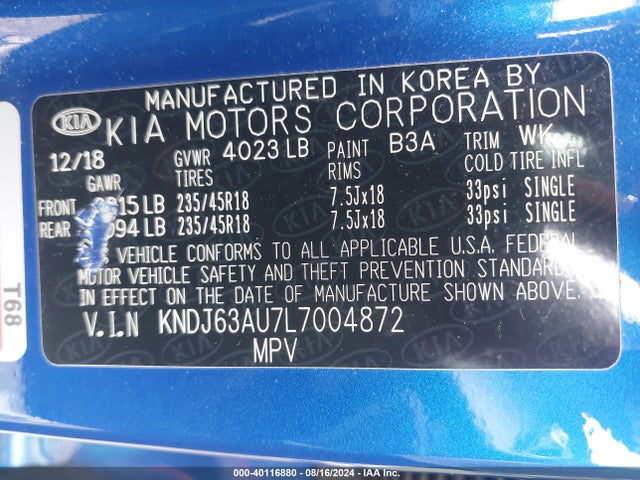 KIA Soul Gt-line 2020 KNDJ63AU7L7004872 Image 9