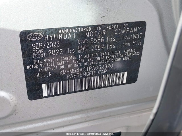 KMHM54AC1RA062920 Hyundai Ioniq 6 Limited