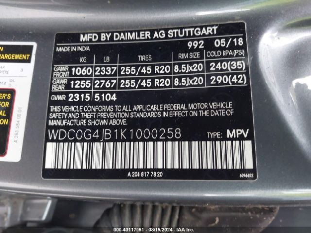 WDC0G4JB1K1000258 Mercedes-Benz GLC 300