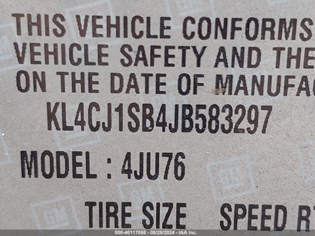 KL4CJ1SB4JB583297 Buick Encore Sport Touring