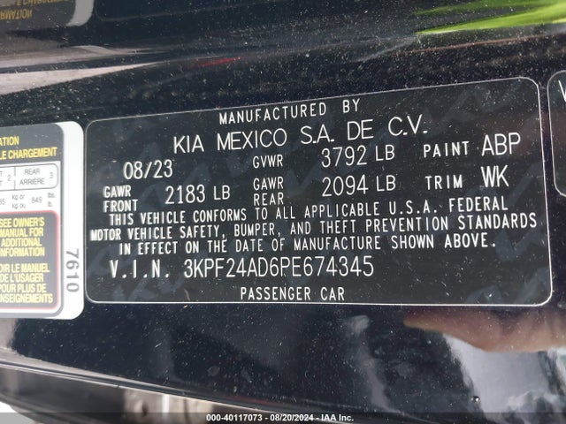 KIA Forte Lxs 2023 3KPF24AD6PE674345 Image 9