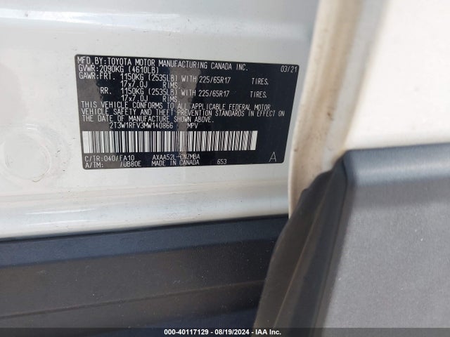 Toyota Rav4 Xle 2021 2T3W1RFV3MW140866 Image 9