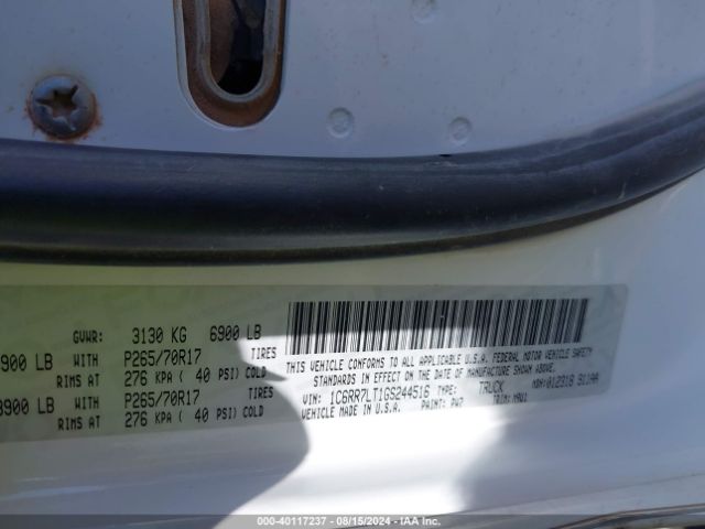 1C6RR7LT1GS244516 RAM 1500 Slt