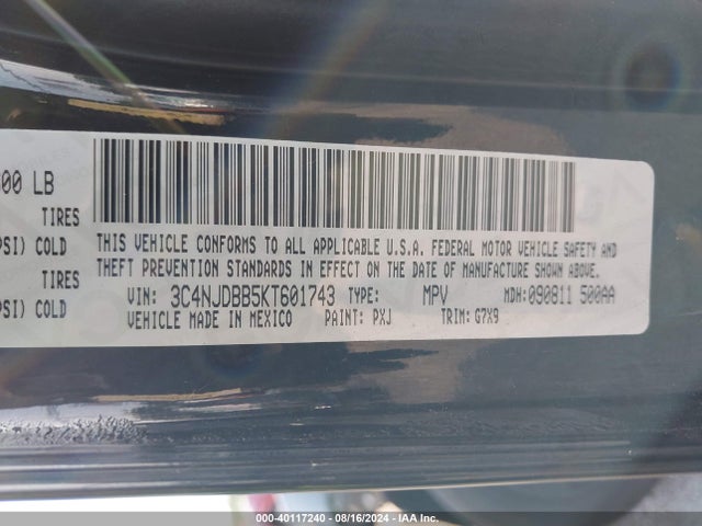 3C4NJDBB5KT601743 Jeep Compass Altitude 4x4