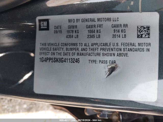 1G4PP5SK8G4113246 Buick Verano