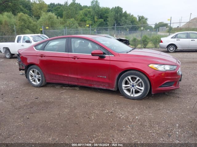 3FA6P0LU9JR238876 Ford Fusion Se Hybrid