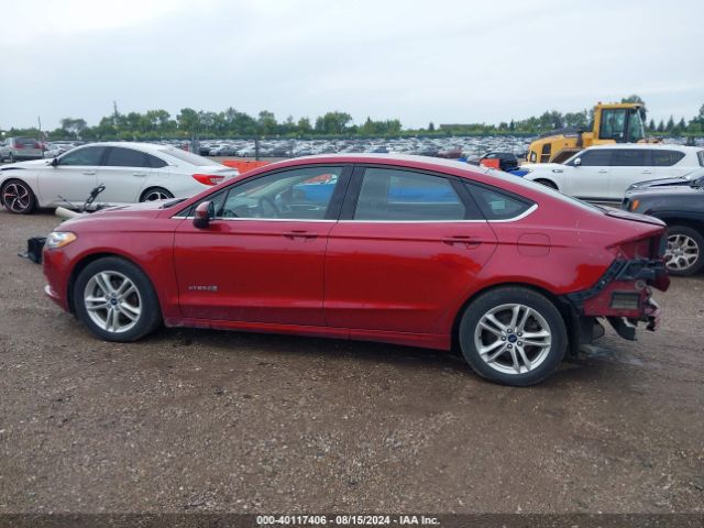 3FA6P0LU9JR238876 Ford Fusion Se Hybrid