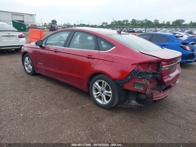 3FA6P0LU9JR238876 Ford Fusion Se Hybrid