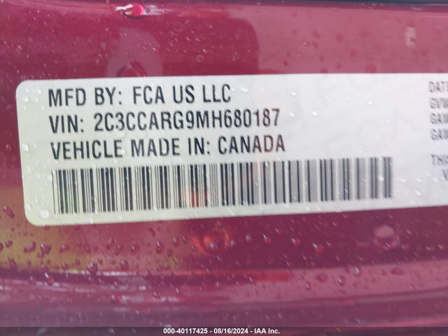 2C3CCARG9MH680187 Chrysler 300 Touring L Awd