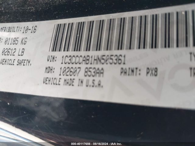1C3CCCAB1HN505361 Chrysler 200 Limited Platinum