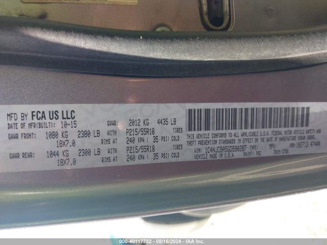 1C4NJCBA5GD590287 Jeep Compass Sport Se