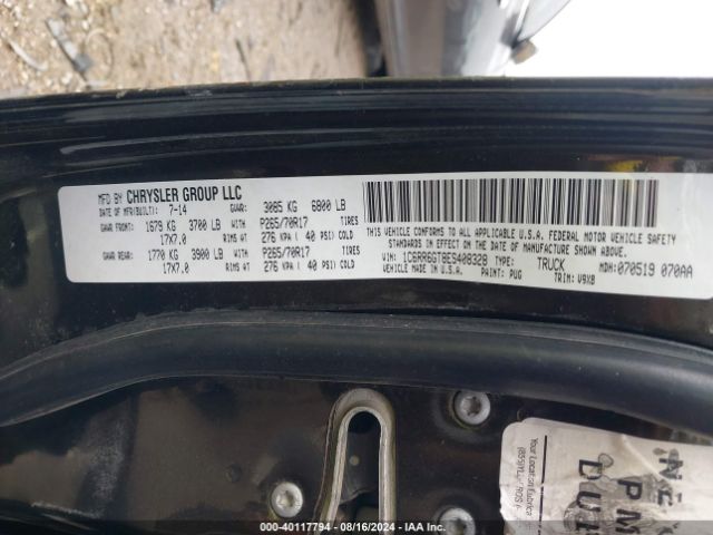 1C6RR6GT8ES408328 RAM 1500 Slt
