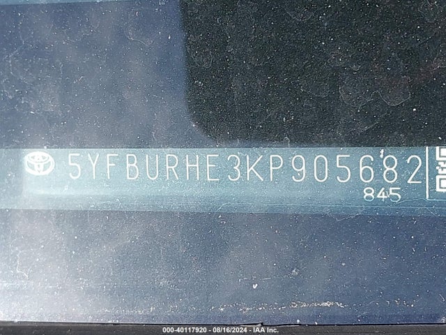 Toyota COROLLA SE 2019 5YFBURHE3KP905682 Image 17