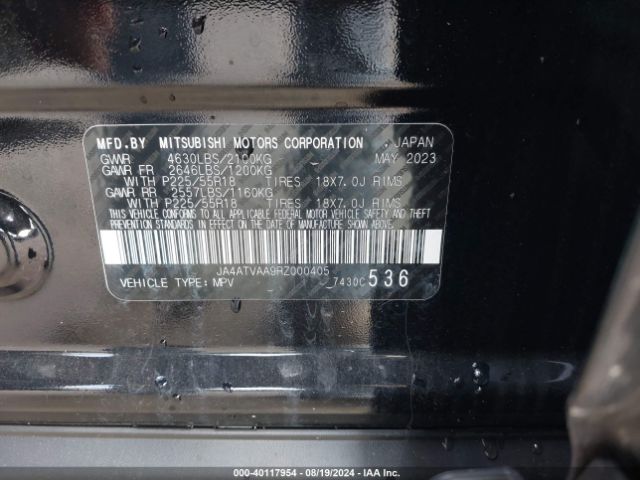 2024 MITSUBISHI ECLIPSE CROSS JA4ATVAA9RZ000405 Photo 8