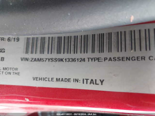 ZAM57YSS9K1336124 Maserati Ghibli S Gransport