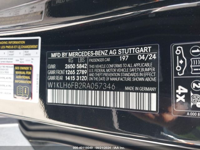 W1KLH6FB2RA057346 Mercedes-Benz E 450 4matic