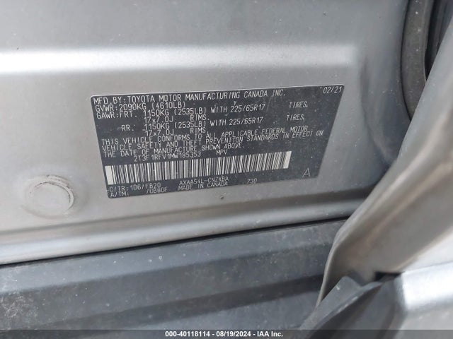 Toyota RAV4 LE 2021 2T3F1RFV1MW185353 Image 9