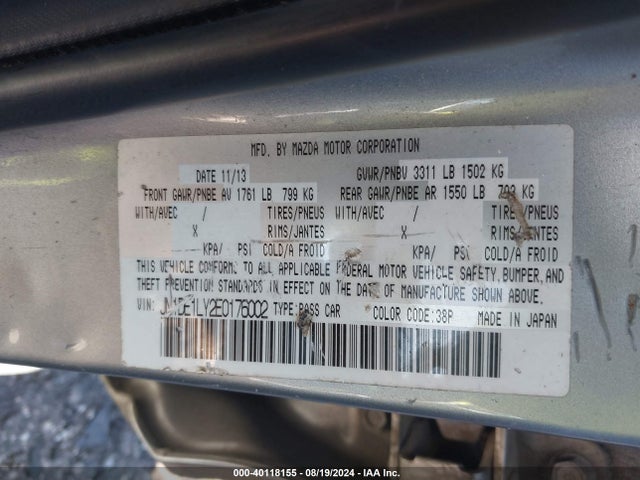 Mazda Mazda2 Touring 2014 JM1DE1LY2E0176002 Image 9
