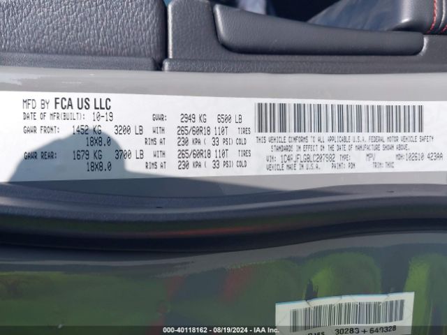 1C4RJFLG8LC207982 Jeep Grand Cherokee Trailhawk 4x4