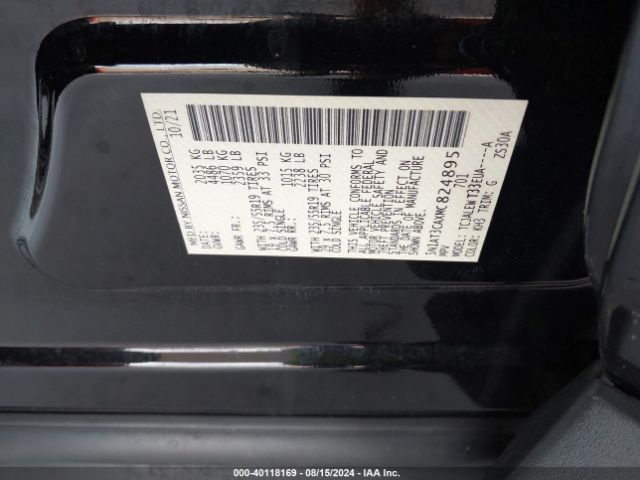 5N1AT3CAXMC824895 Nissan Rogue Sl Fwd