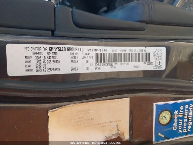 1C4RJFJM0EC340585 Jeep Grand Cherokee Summit