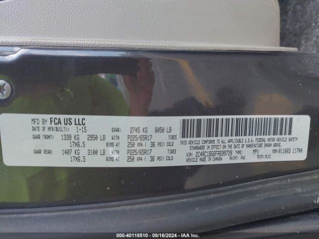 2C4RC1BG6FR699728 Chrysler Town & Country Touring