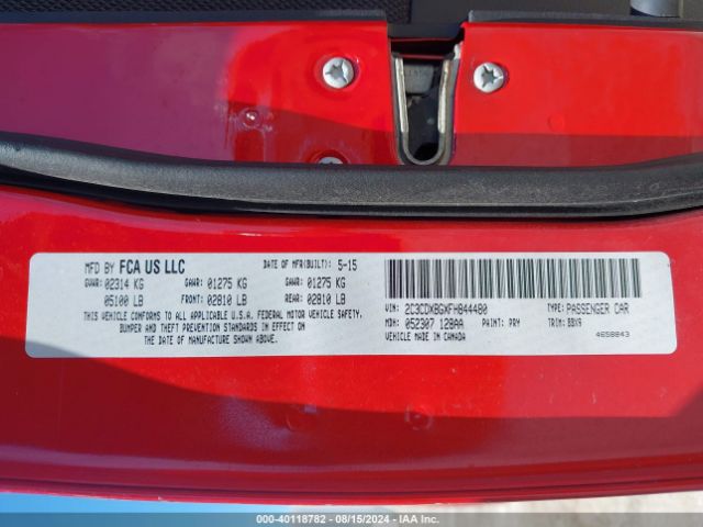 2C3CDXBGXFH844480 Dodge Charger Se