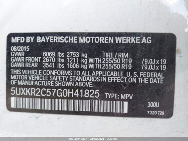 5UXKR2C57G0H41825 BMW X5 Sdrive35i