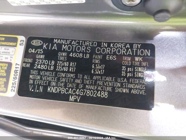 KIA Sportage Lx 2016 KNDPBCAC4G7802488 Image 9