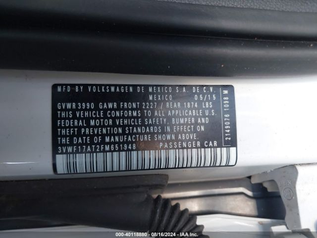 3VWF17AT2FM651948 Volkswagen Beetle 1.8t Classic