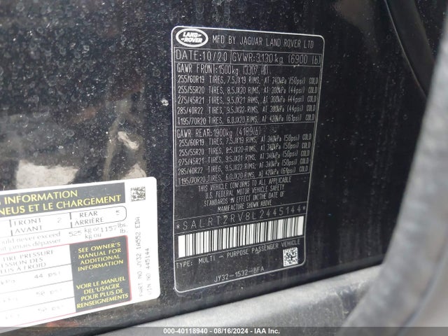 SALRT2RV8L2445144 Land Rover Discovery Hse Luxury