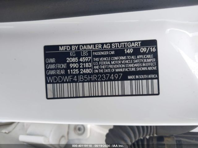 WDDWF4JB5HR237497 Mercedes-Benz C 300 Luxury/sport