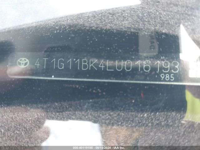 4T1G11BK4LU016193 Toyota Camry Se Nightshade Edition Awd