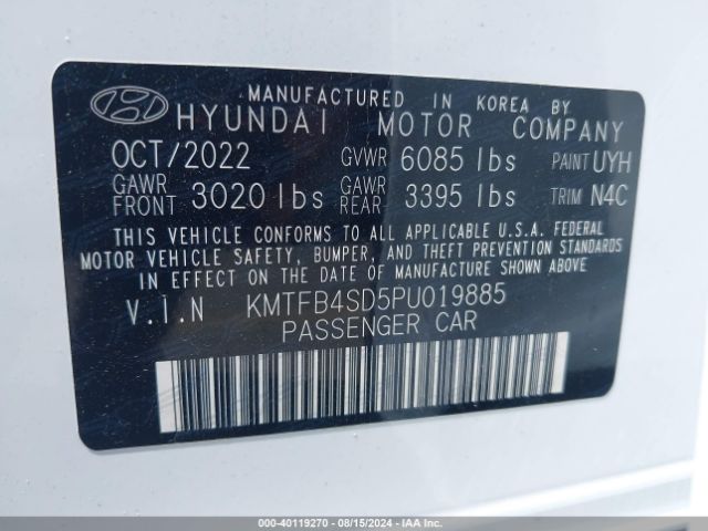 KMTFB4SD5PU019885 Genesis G90 3.5t Awd