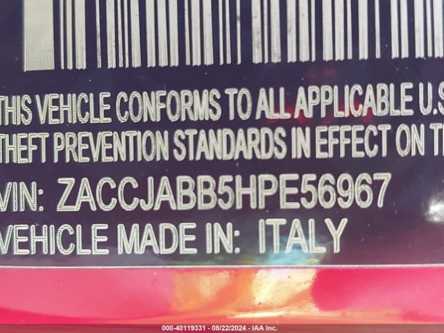 ZACCJABB5HPE56967 Jeep Renegade Latitude Fwd