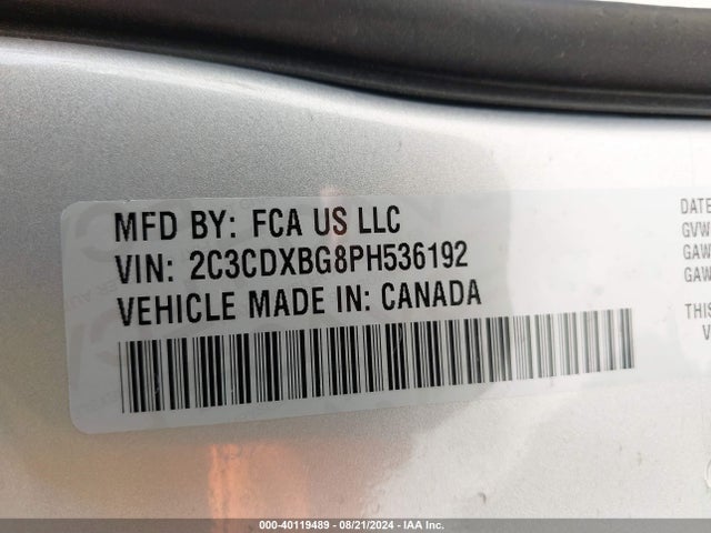 Dodge Charger Sxt 2023 2C3CDXBG8PH536192 Image 9