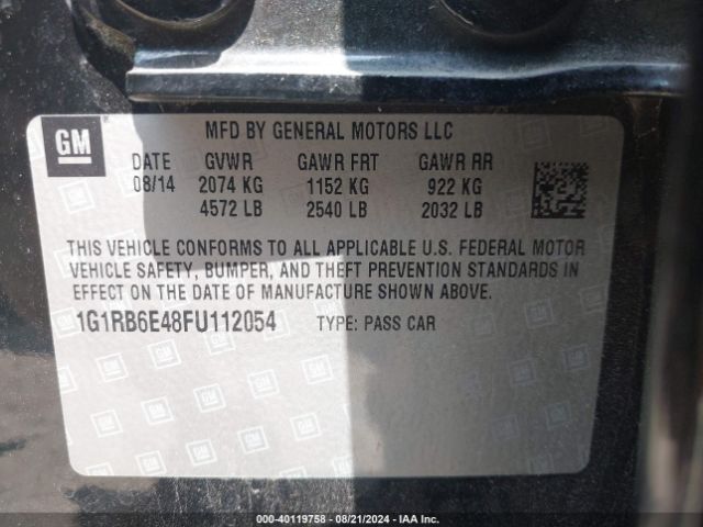 1G1RB6E48FU112054 Chevrolet Volt