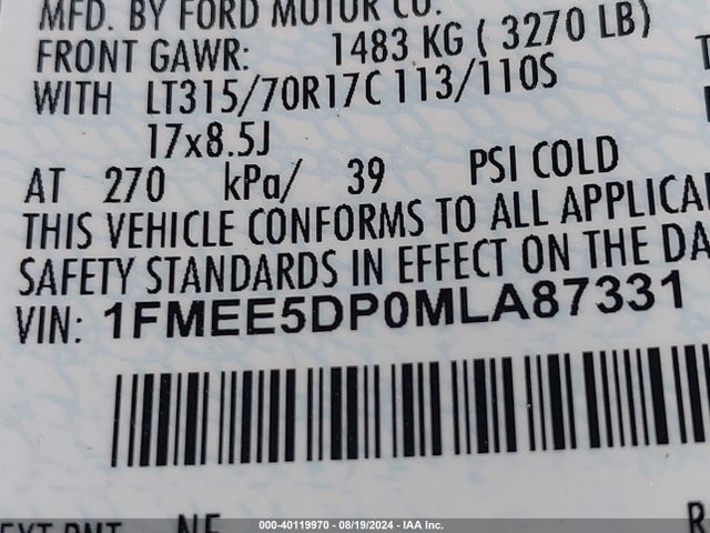 Ford Bronco Badlands 2021 1FMEE5DP0MLA87331 Image 9