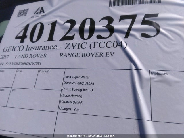 SALVD5BG0HH164081 Land Rover Range Rover Evoque Hse Dynamic