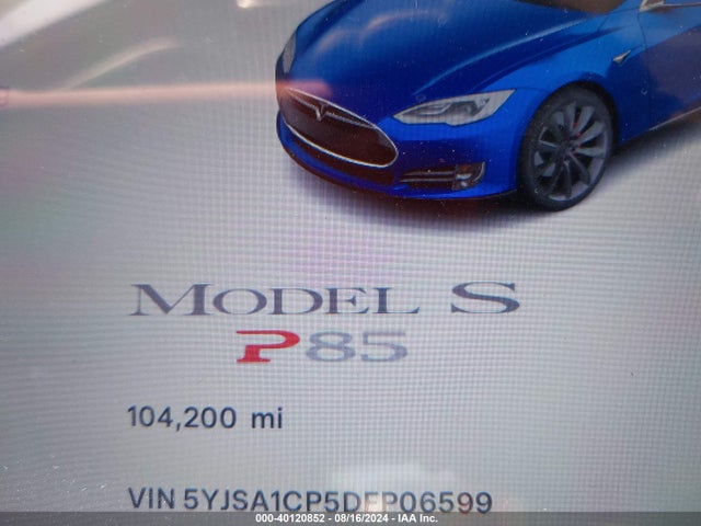 2013 TESLA MODEL S 5YJSA1CP5DFP06599 Photo 6