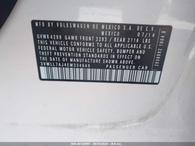 3VWLL7AJ4EM334649 Volkswagen Jetta 2.0l Tdi