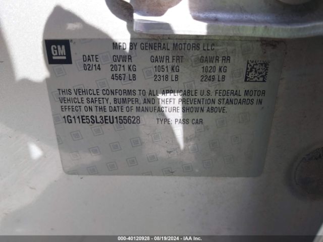 1G11E5SL3EU155628 Chevrolet MALIBU 2LT