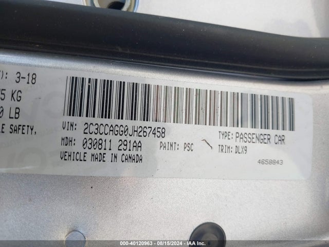 2C3CCAGG0JH267458 Chrysler 300 300s Awd