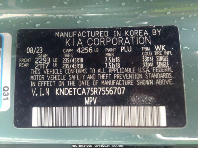 KNDETCA75R7556707 KIA Seltos Sx Turbo