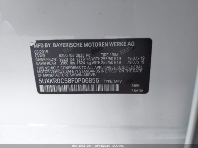 5UXKR0C58F0P06856 BMW X5 Xdrive35i