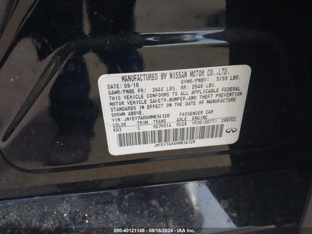 JN1EV7ARXHM834328 Infiniti Q50 3.0t Premium