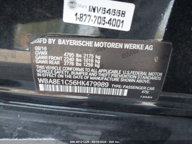 WBA8E1C56HK479989 BMW 330e Iperformance